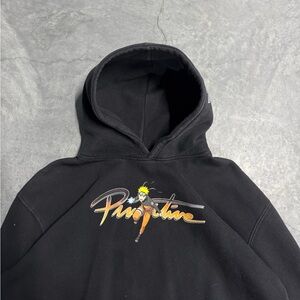 Primitive Black Pullover Hoodie with Yellow & Orange Graphic